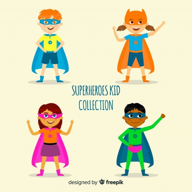 626x626 Pack Of Superhero Kids