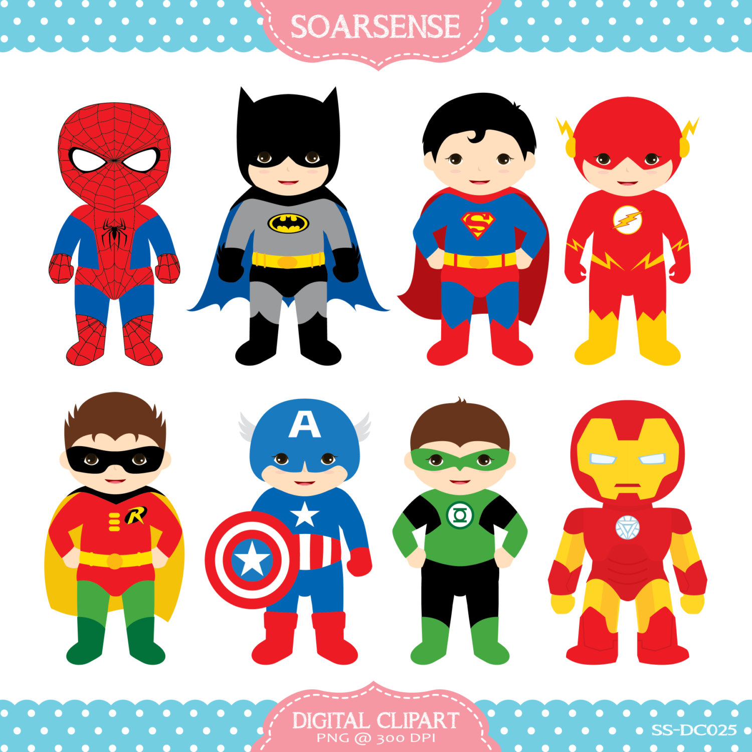 1500x1500 Superhero Cartoon Clipart