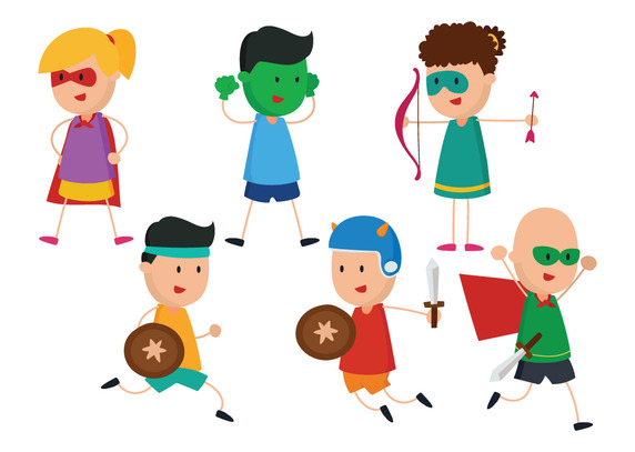 572x407 Superhero Kid Vector Free Vector Download In Format