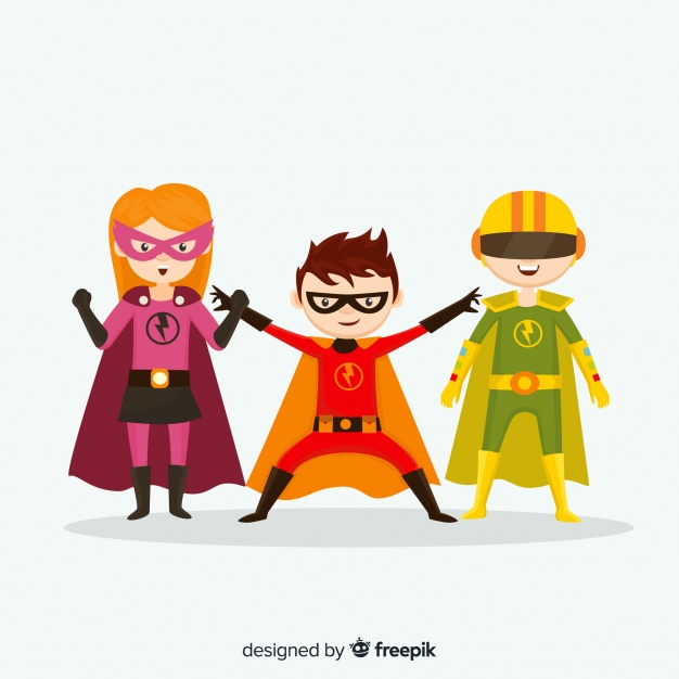 Superhero Kid Vector at Vectorified.com | Collection of Superhero Kid ...