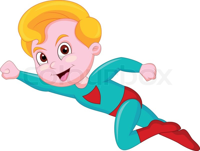800x605 Vector Illustration Of Superhero Kid Stock Vector Colourbox