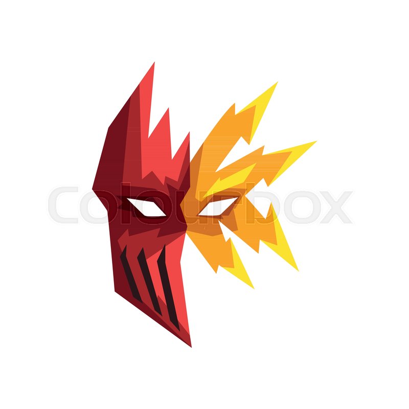 800x800 Red And Yellow Superhero Mask Vector Stock Vector Colourbox