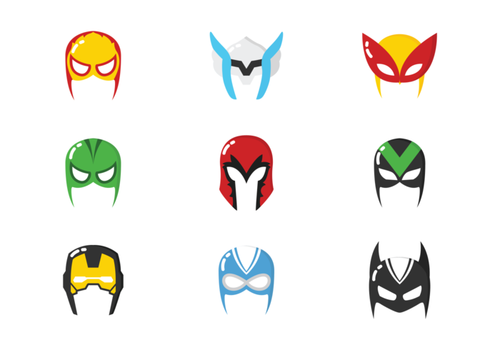 700x490 Super Hero Mask Vectors