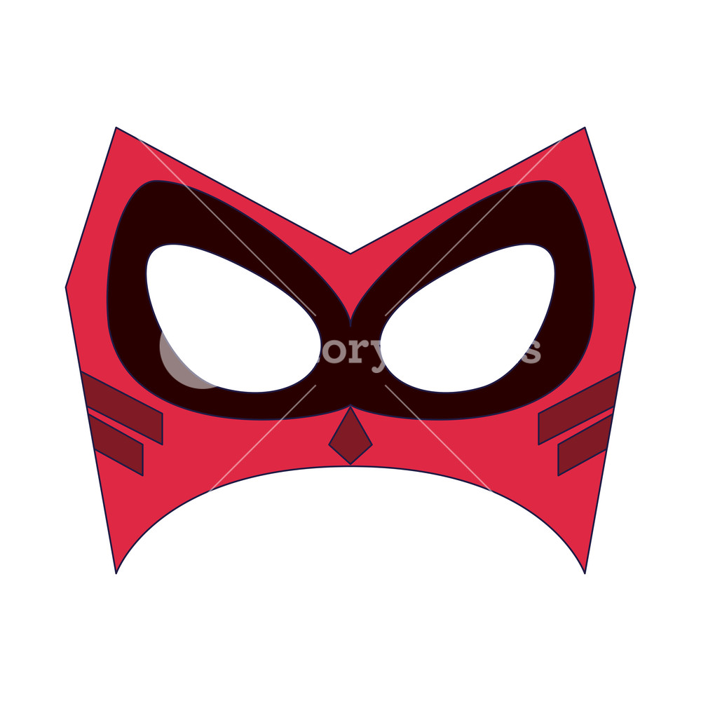 1000x1000 Superhero Mask Character Isolated Vector Illustration Graphic