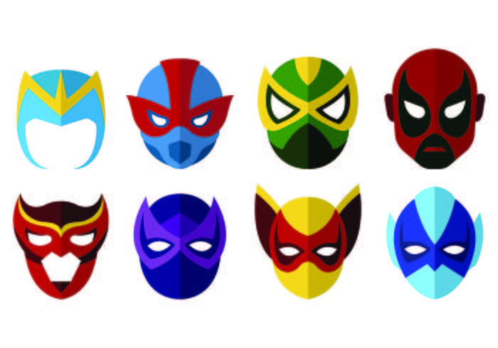 700x490 Vector Of Super Hero Masks