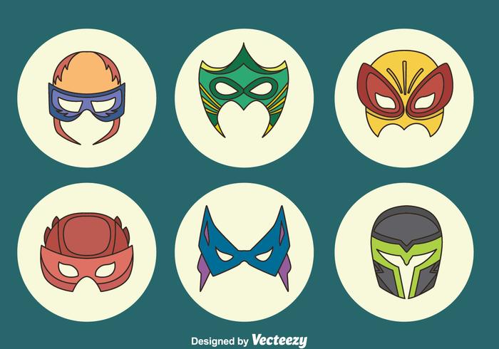 700x490 Great Super Hero Mask Collection Vector