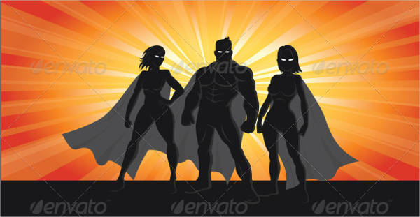 Superhero Silhouette Vector