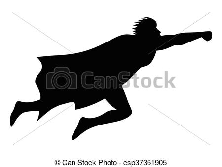Superhero Silhouette Clipart 450x338 Superhero Silhouette Clipart