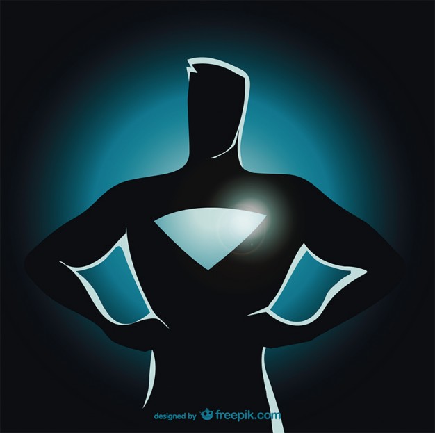 Superhero Standing Silhouette Free Vector 626x623 Superhero Standing Silhouette Free Vector