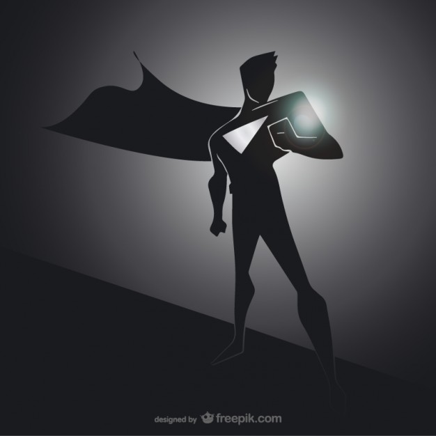 Black Superhero Silhouette Free Vector 626x626 Black Superhero Silhouette Free Vector