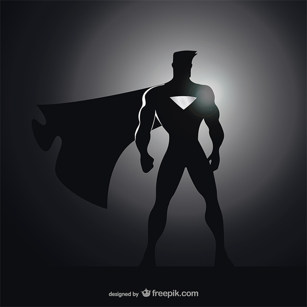 Comic Superhero Silhouette Vector Free Download 626x626 Comic Superhero Silhouette Vector Free Download