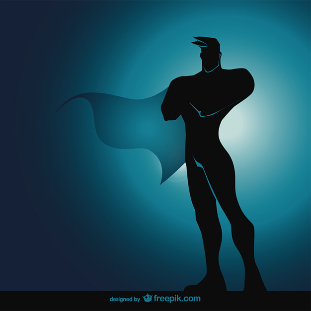 Comic Superhero Standing Silhouette Vector Free Download 626x626 Comic Superhero Standing Silhouette Vector Free Download