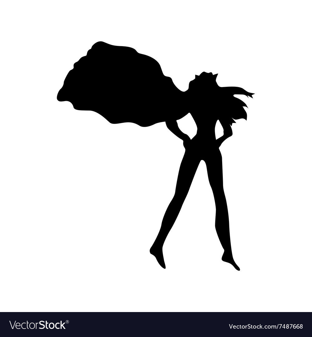 1000x1080 Female Superhero Silhouette Cape