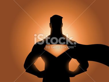 380x285 A Proud Looking Superhero Silhouette With Shading Effects Hero