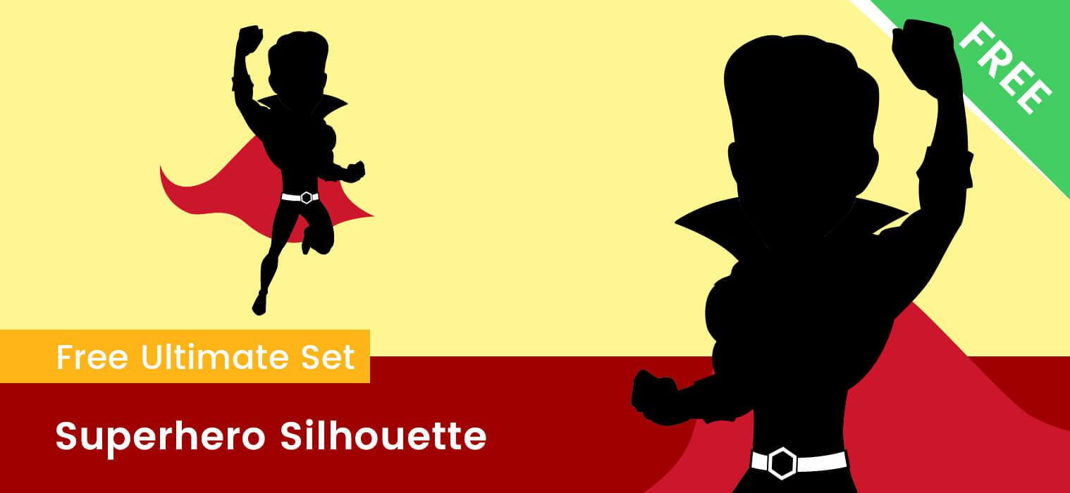 1518x700 Superhero Vector Silhouette Free Graphics Uihere
