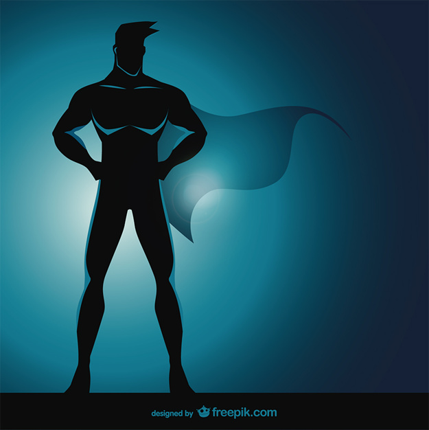 Superhero Silhouette Vector Free at Vectorified.com | Collection of ...