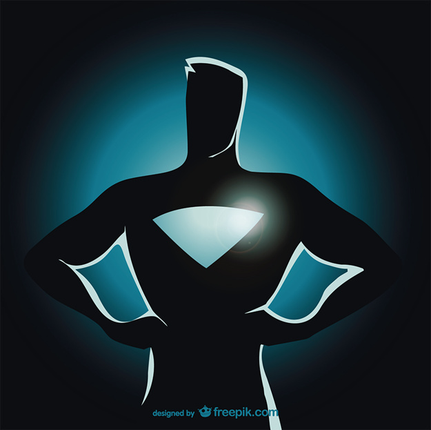 625x623 Superhero Standing Silhouette Vector Free Download