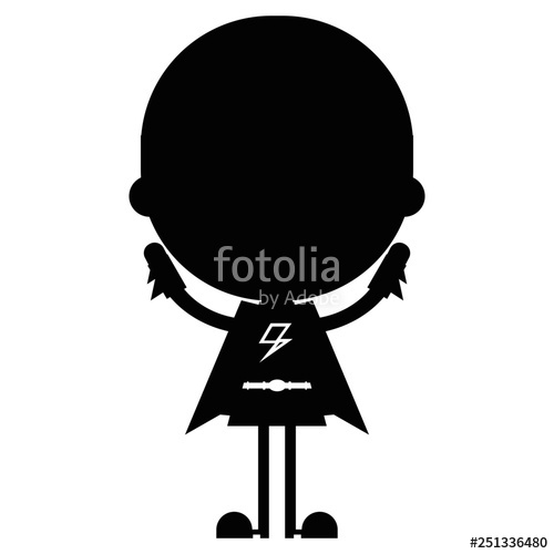 500x500 Cartoon Heroic Superhero Silhouette Stock Image And Royalty Free