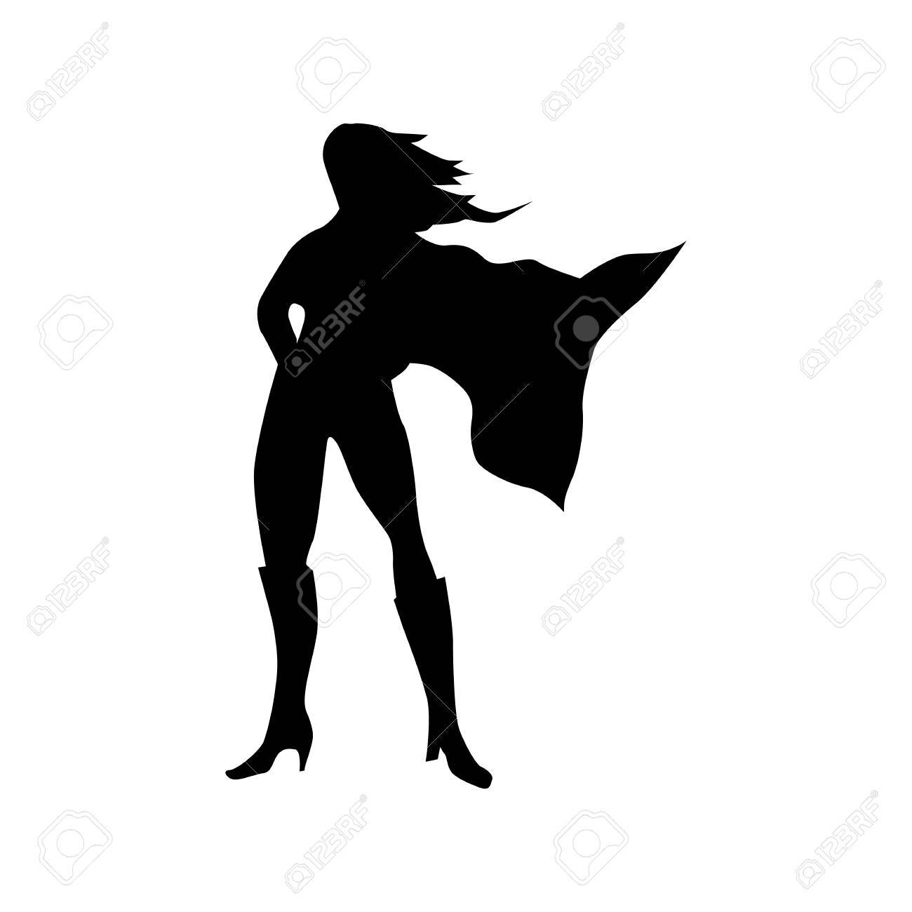 1300x1300 Collection Of 'female Superhero Silhouette' Download More Than