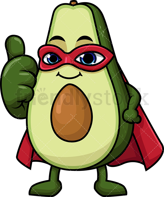 Superhero Avocado Cartoon Vector Clipart 666x800 Superhero Avocado Cartoon Vector Clipart