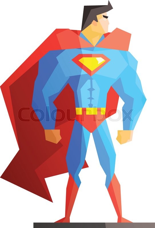 Superhero Vector Illustration On White Stock Vector Colourbox 542x800 Superhero Vector Illustration On White Stock Vector Colourbox