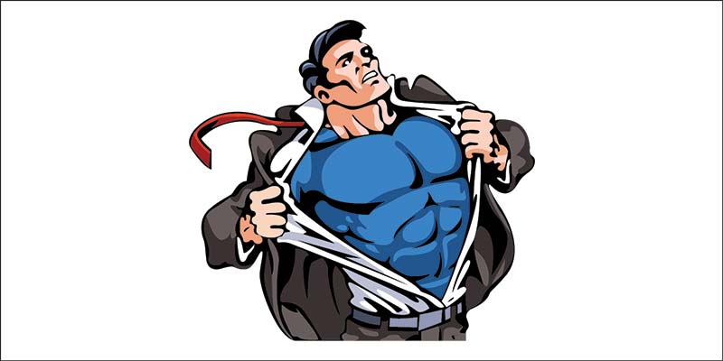 800x400 Powerful Superhero Vector Design