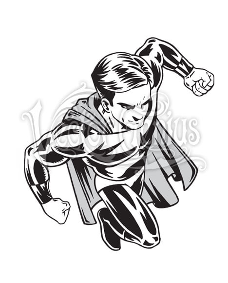 468x580 Superhero Cape Flying Stock Art