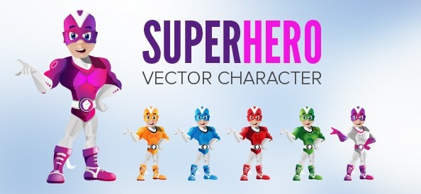 594x274 Mega Superhero Vector Character Free Vector In Adobe Illustrator
