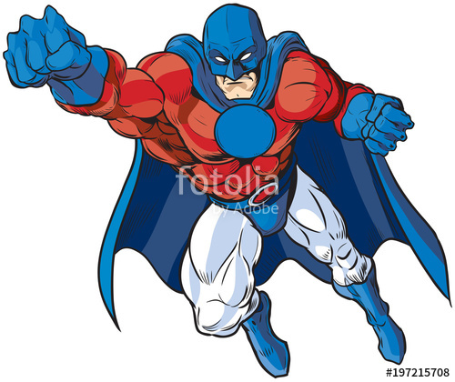 500x420 Patriotic Male Superhero Vector Cartoon Stock Image And Royalty