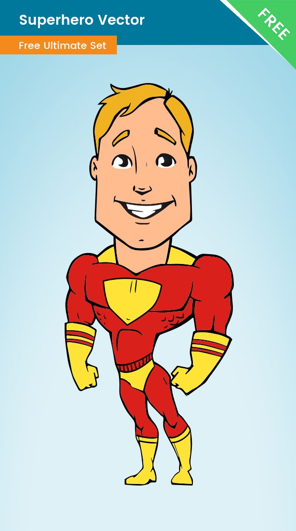 600x1074 Superhero Vector Art