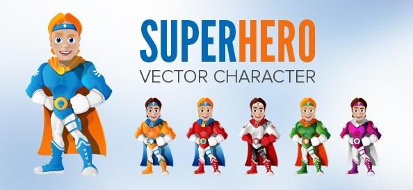 594x274 Superhero Free Vector Download