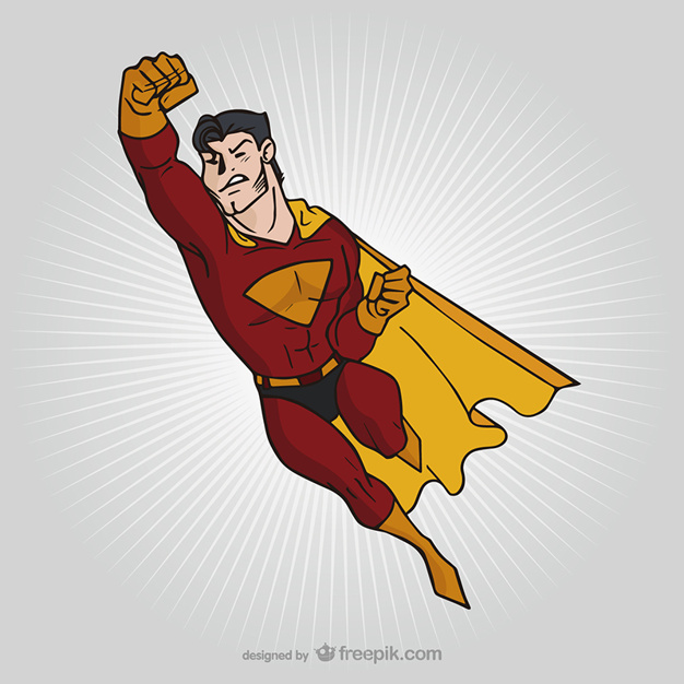 626x626 Comic Style Superhero Vector Free Download