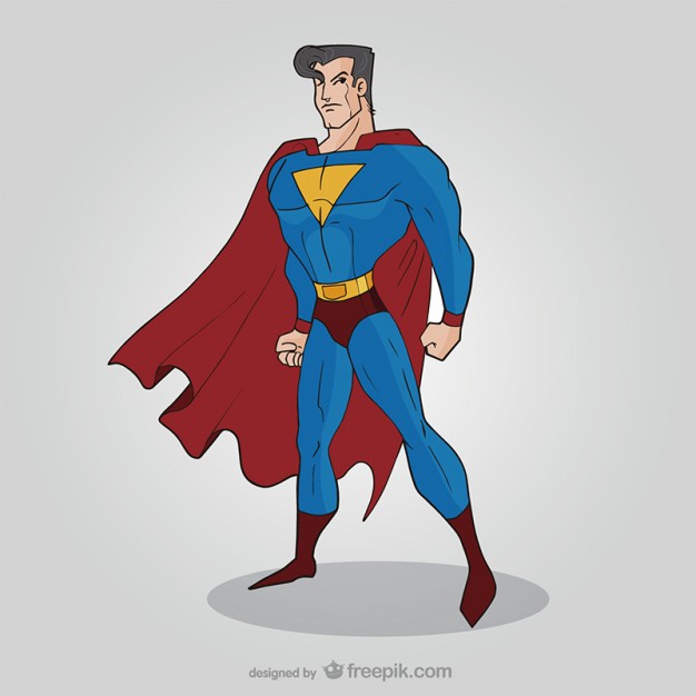 626x626 Comic Superhero Standing Pose Free Vectors Ui Download