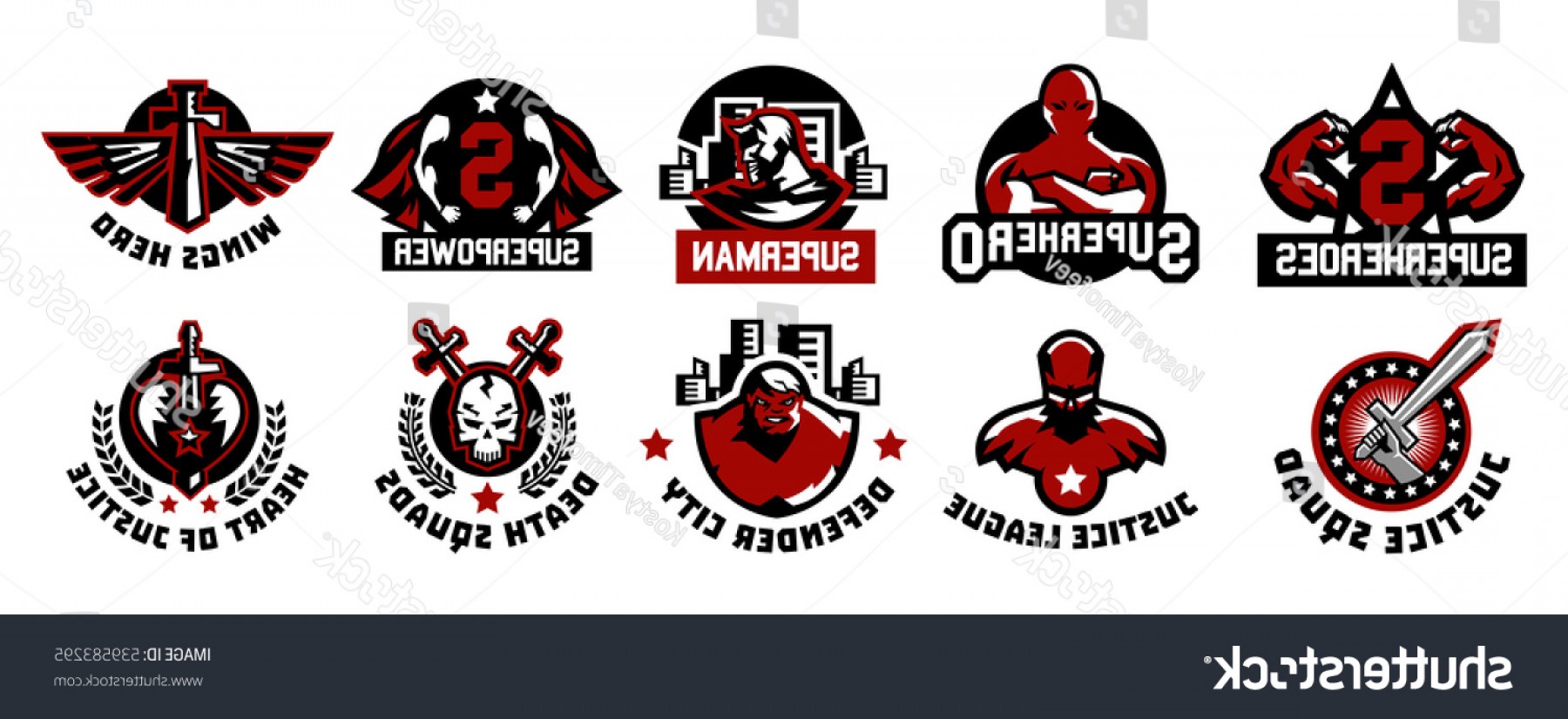 1800x825 Super Hero Logo Vector Art Hoodamath