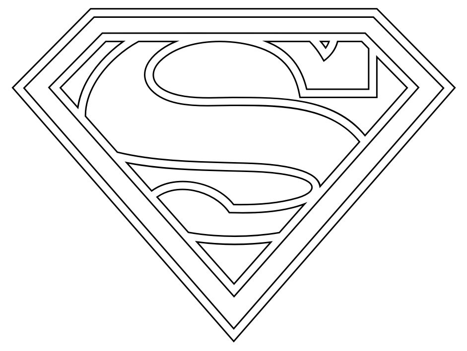 Superman Logo Outline Vector