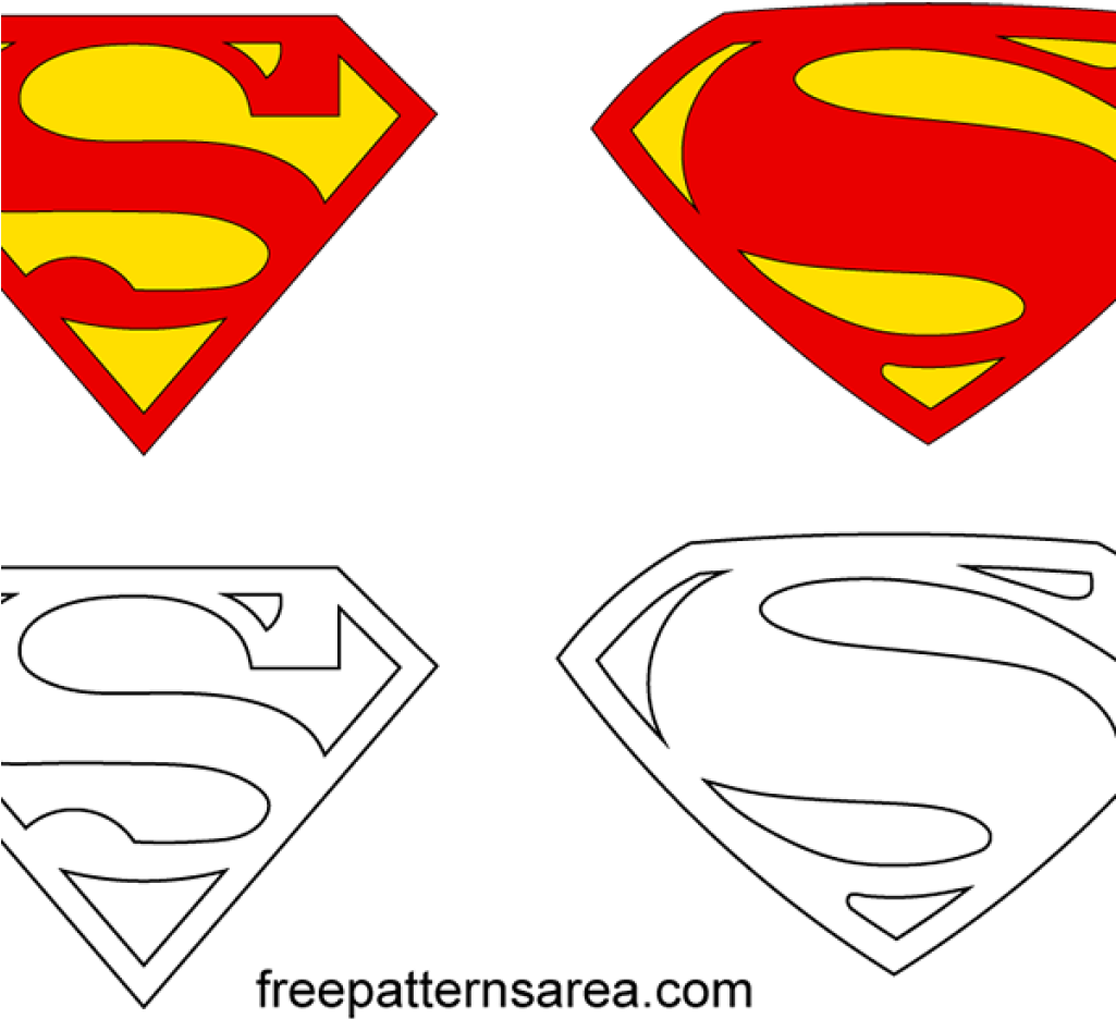 Superman Logo Outline Vector at Vectorified.com | Collection of