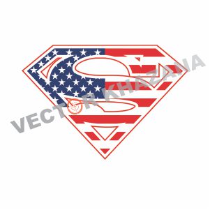 301x301 America Flag With Superman Logo Vector