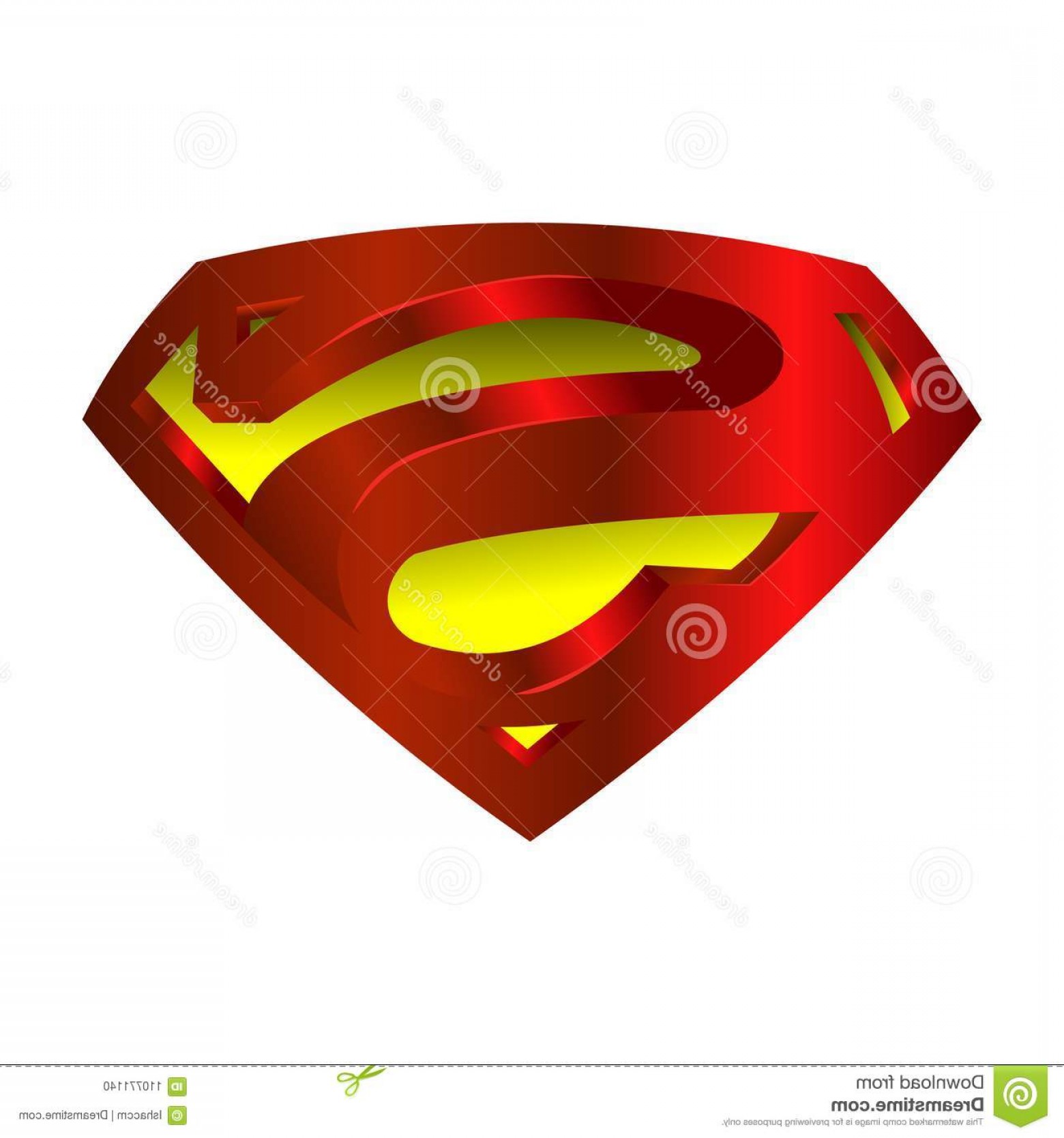 1560x1668 Vector Illustration Superman Logo Isolated White Background