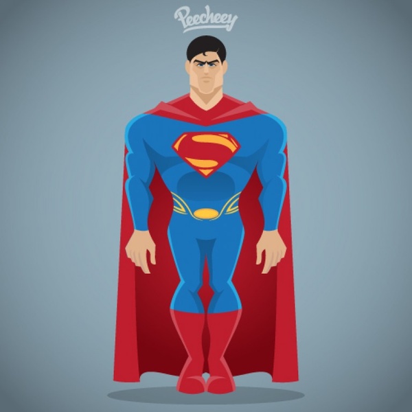 600x600 Superman Free Vector In Adobe Illustrator