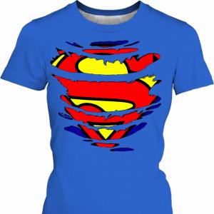 300x300 Superhero In Disguise Torn Apart Girls Fit T Shirt Comic Style