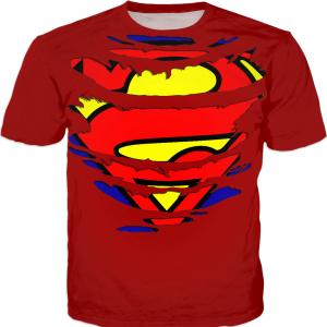 300x300 Superhero In Disguise Torn Apart Tee Shirt Comic Style Vector Logo