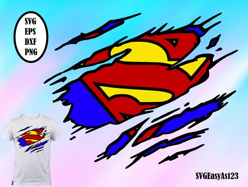 Superman Ripping Shirt Vector at Collection of