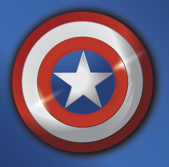 570x563 Graescale Captain America, Shield Vector
