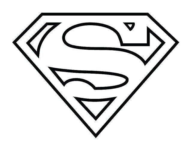 640x489 Superman Logo Outline Superman S Shield Superman Logo Round Clock