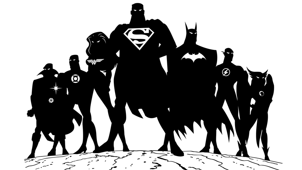 1024x576 Justice League Silhouette Vector