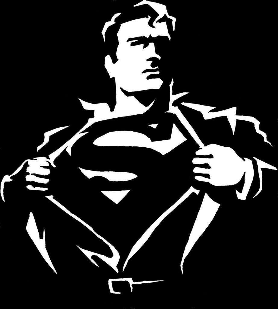 922x1024 Nice Superman Iconography Here, In Black And White Supersuits