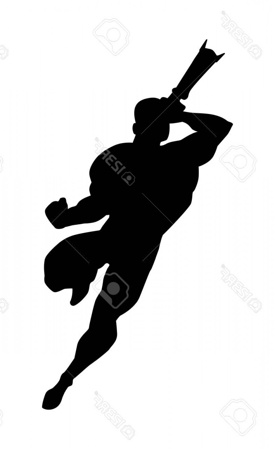 956x1560 Photostock Vector Black Silhouette Of The Photographer Superman