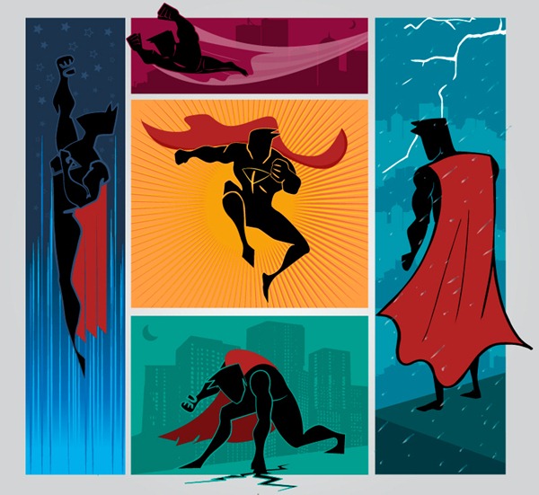 600x551 Superman Combination Silhouette Vector Graphics My Free