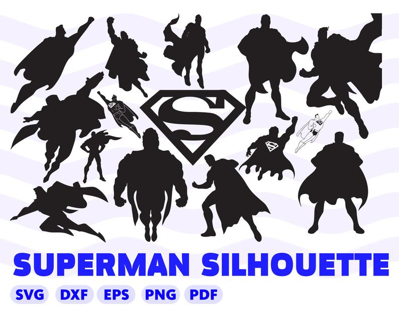 Superman Silhouette Vector at Vectorified.com | Collection of Superman ...