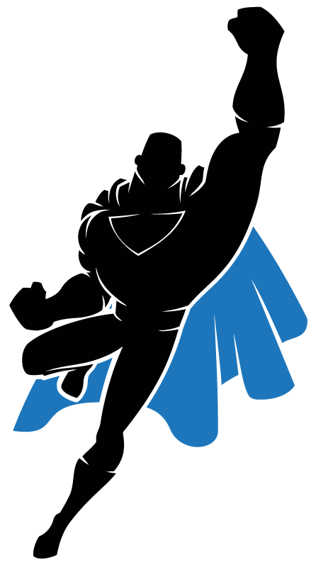 439x800 Superhero Silhouette Clipart